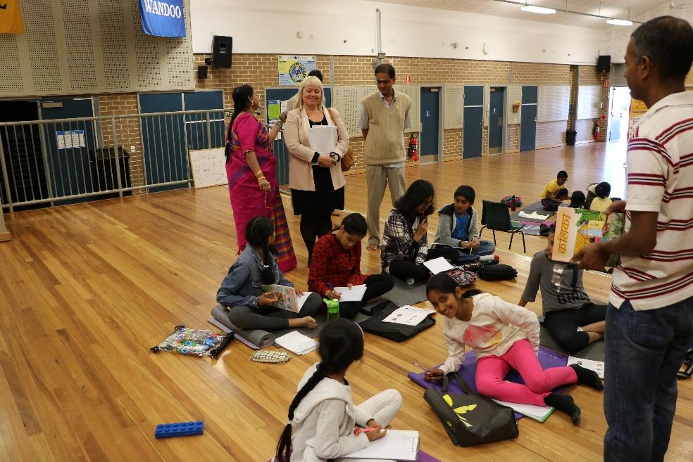 Teaching Sanskrit language for children at Toongabbie