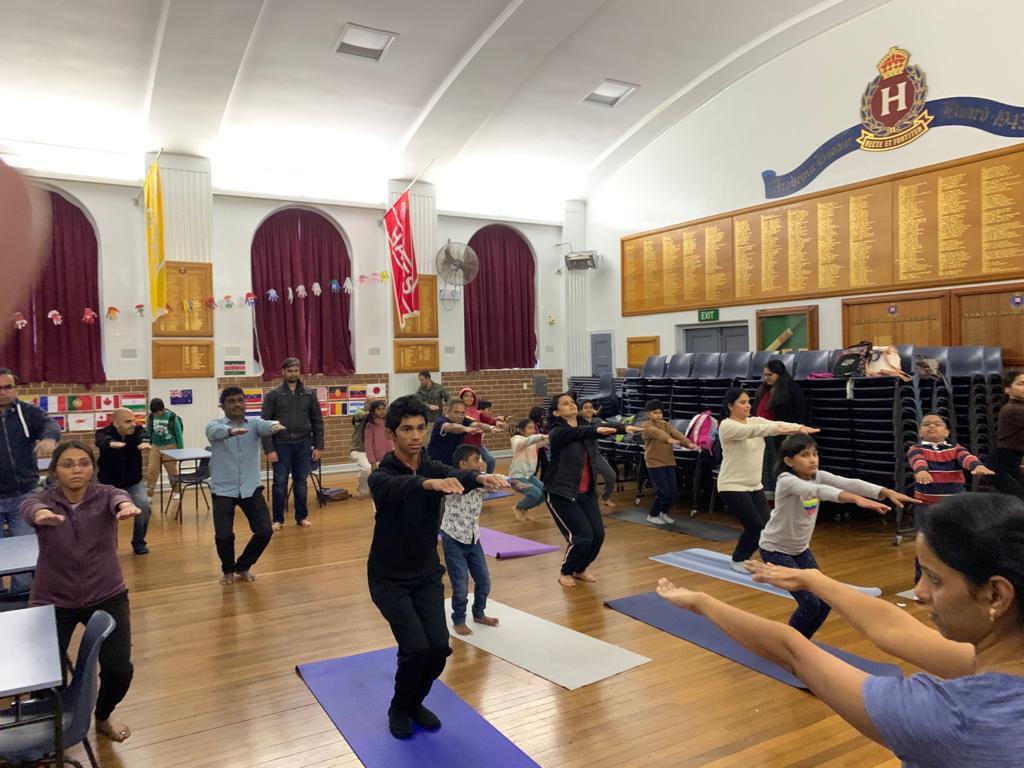Yoga class and International Yoga Day Celebration